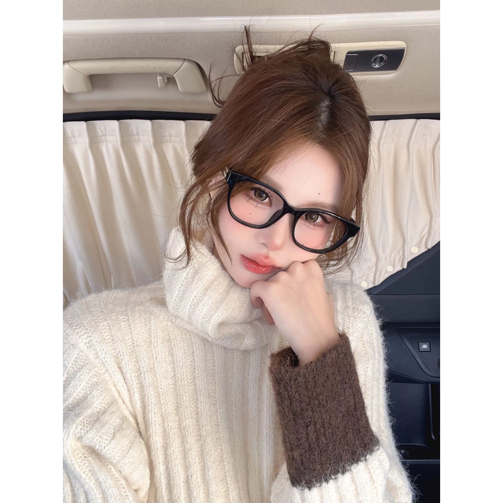 Miu Miu 百搭素顏黑框 復古方框光學鏡近視眼鏡 瘦臉美麗素顏遮臉 修飾臉型男女明星同款眼鏡防藍光54-19-145-細節圖2