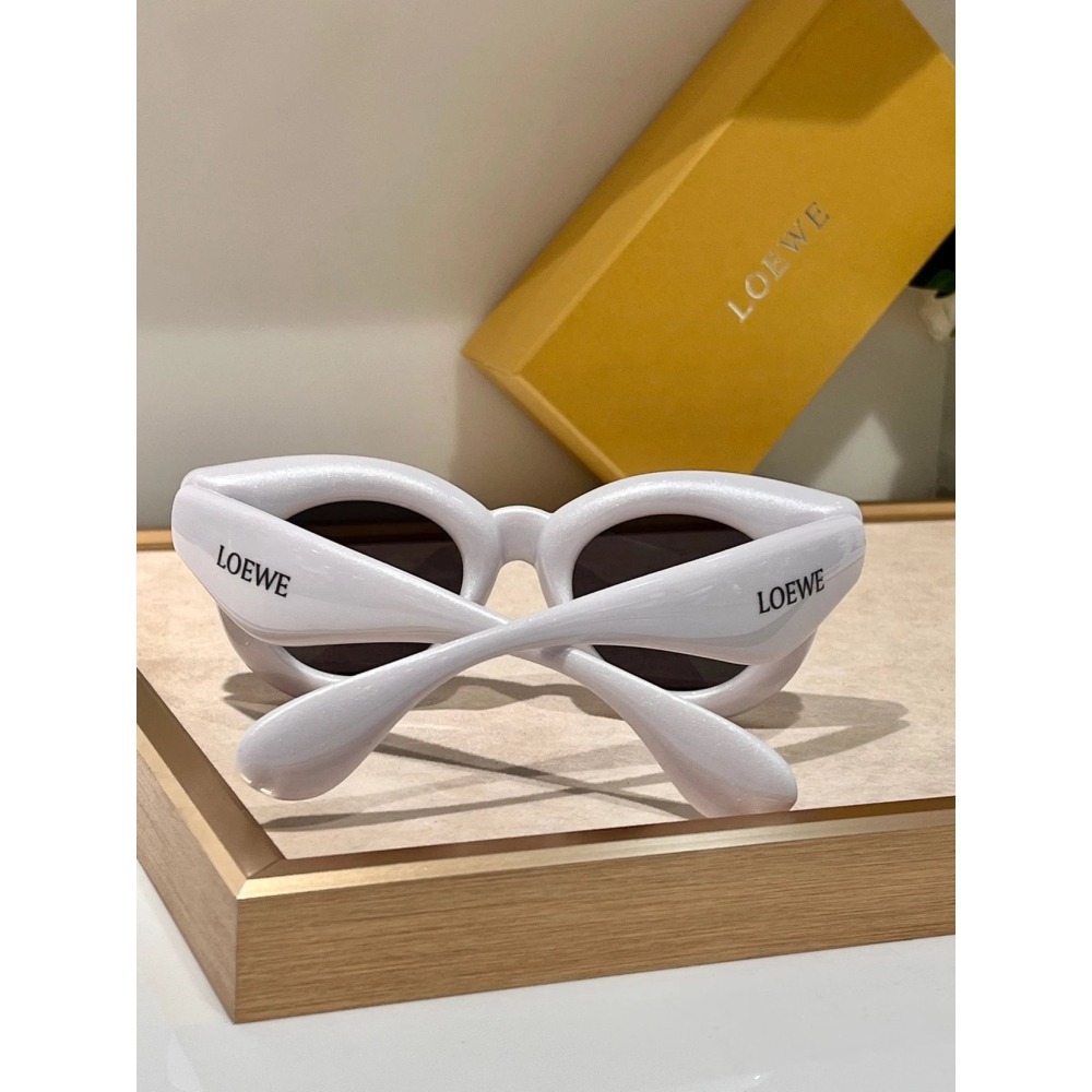 LOEWE墨鏡楊幂巴黎時裝周同款 男女明星同款 打破常規的立體粗框圓框太陽眼鏡 遮陽防曬必備墨鏡 46-23-145-細節圖2