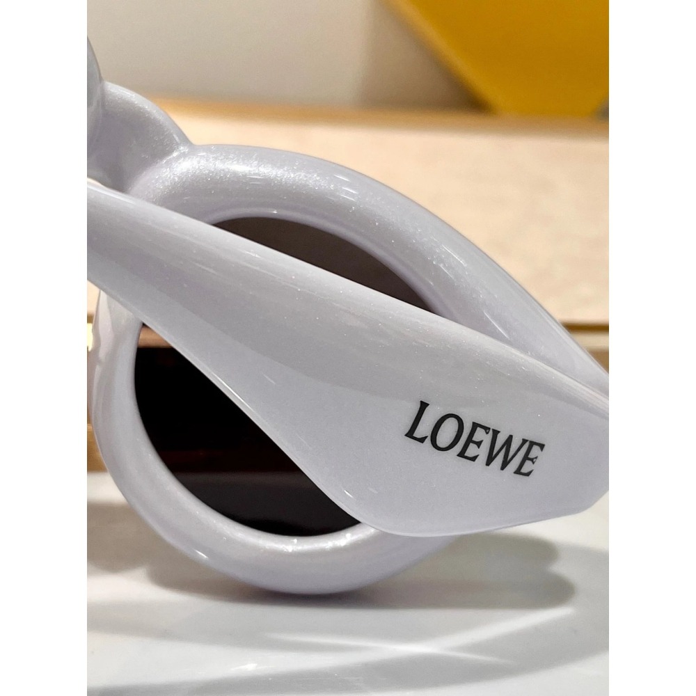 LOEWE墨鏡楊幂巴黎時裝周同款 男女明星同款 打破常規的立體粗框圓框太陽眼鏡 遮陽防曬必備墨鏡 46-23-145-細節圖3