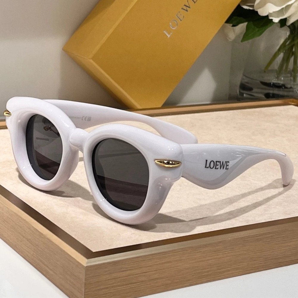 LOEWE墨鏡楊幂巴黎時裝周同款 男女明星同款 打破常規的立體粗框圓框太陽眼鏡 遮陽防曬必備墨鏡 46-23-145-規格圖11