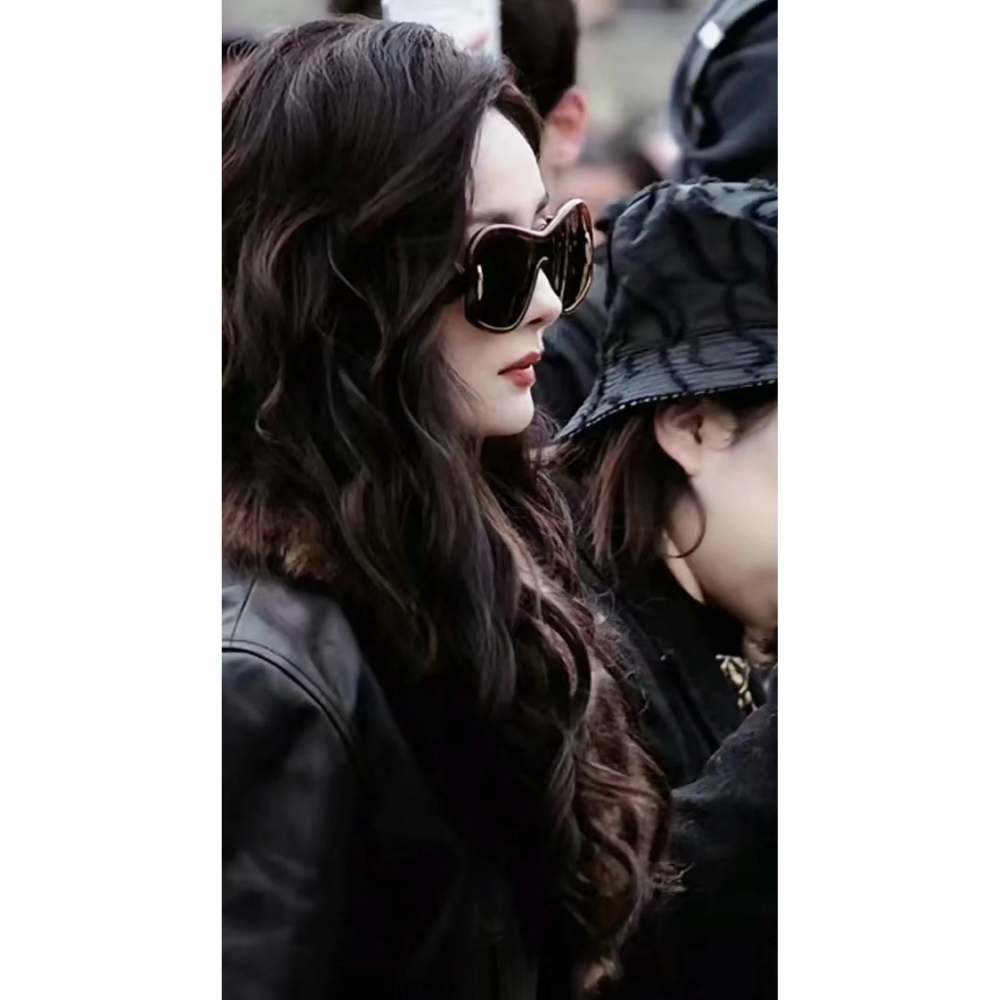 Loewe明星同款楊幂同款御姐範大方框墨鏡 夏日遮陽防紫外線太陽眼鏡  女生女士墨鏡 方形大框-細節圖3