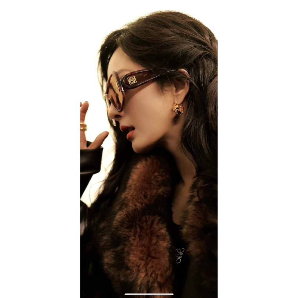 Loewe明星同款楊幂同款御姐範大方框墨鏡 夏日遮陽防紫外線太陽眼鏡  女生女士墨鏡 方形大框-細節圖5