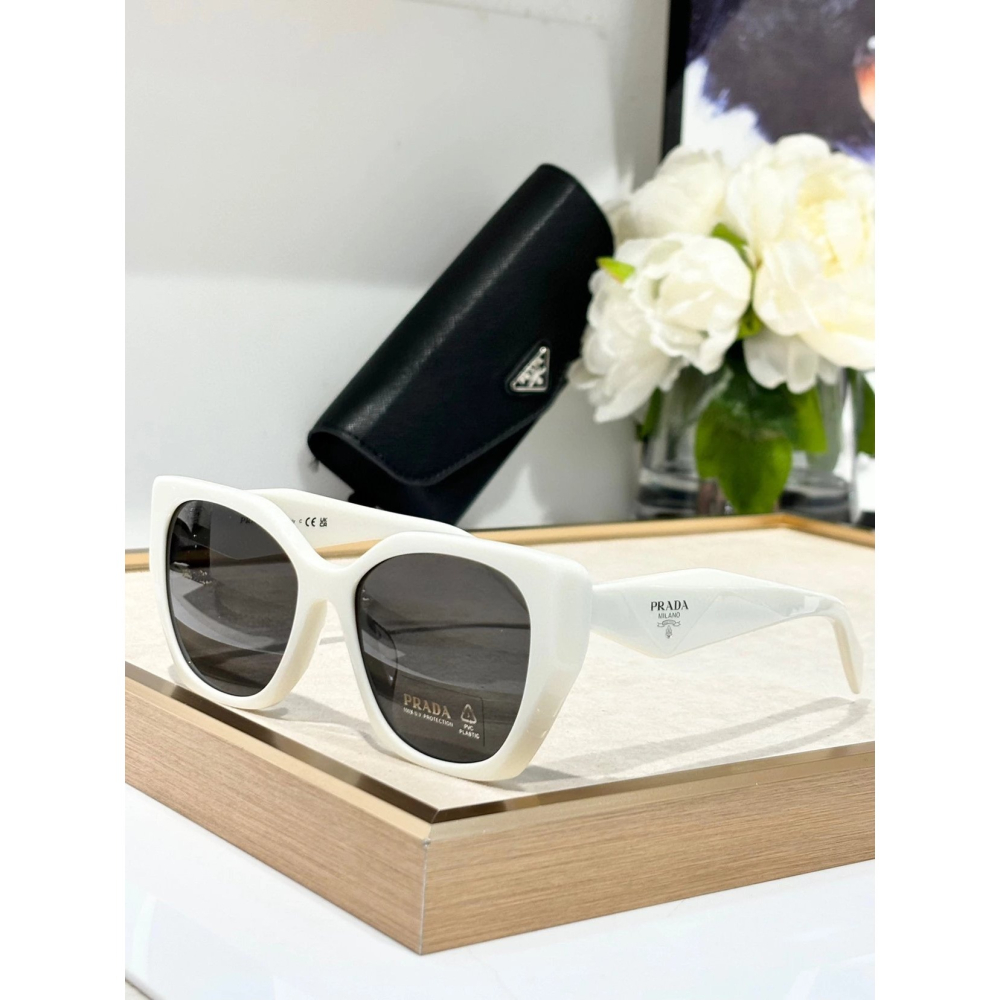 PRADA 新款簡約大方框太陽眼鏡 男女同款墨鏡 明星同款太陽眼鏡 55-17-145-細節圖6