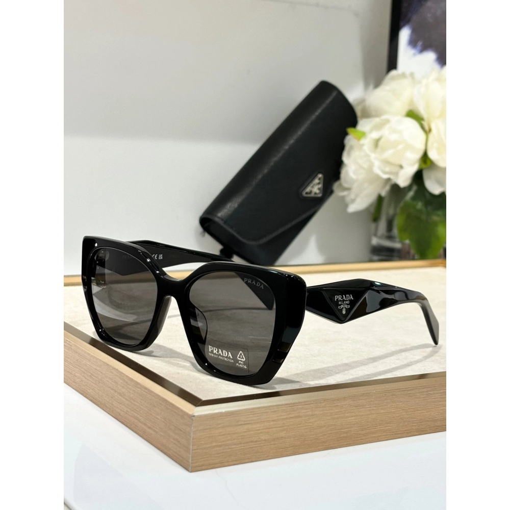 PRADA 新款簡約大方框太陽眼鏡 男女同款墨鏡 明星同款太陽眼鏡 55-17-145-細節圖7