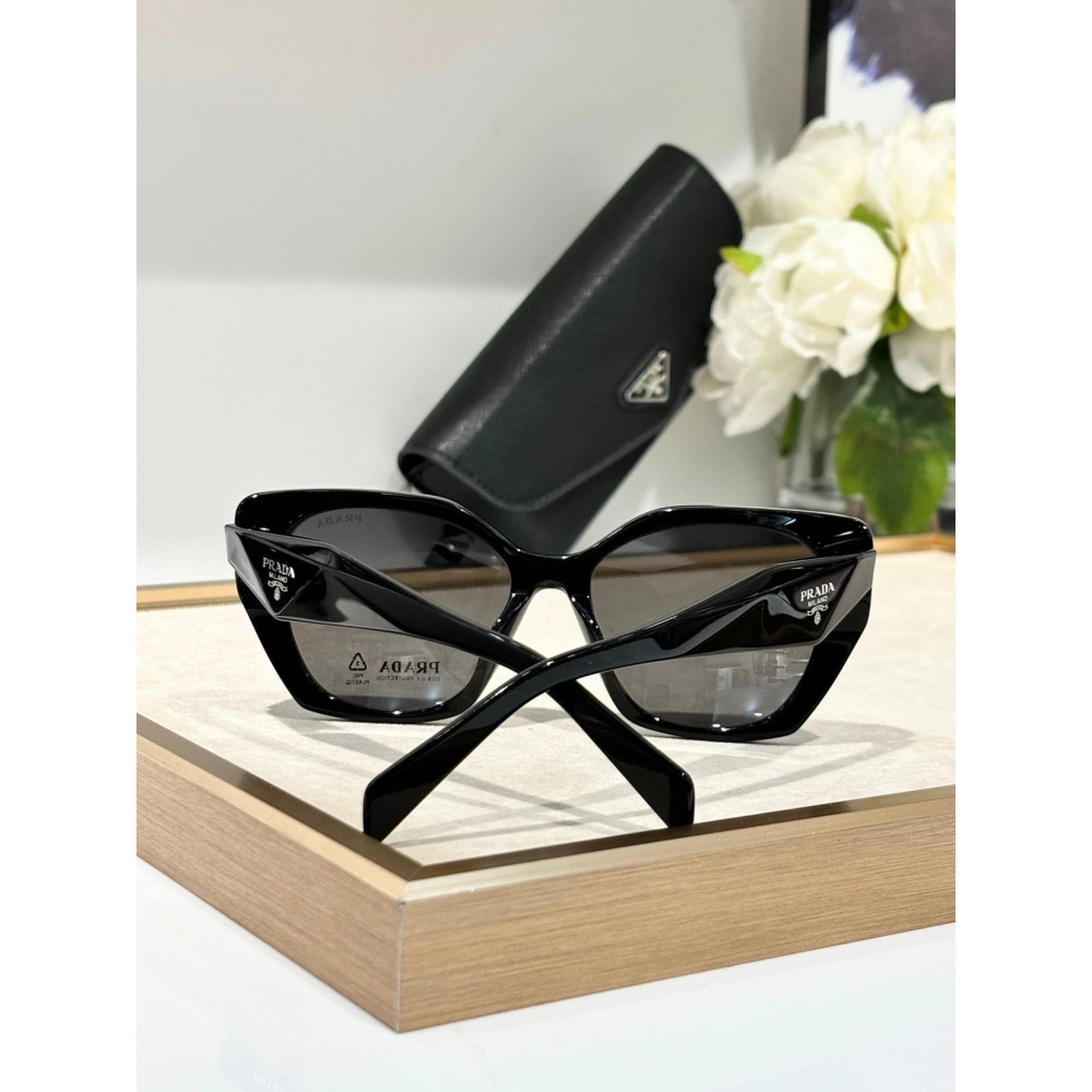 PRADA 新款簡約大方框太陽眼鏡 男女同款墨鏡 明星同款太陽眼鏡 55-17-145-細節圖8