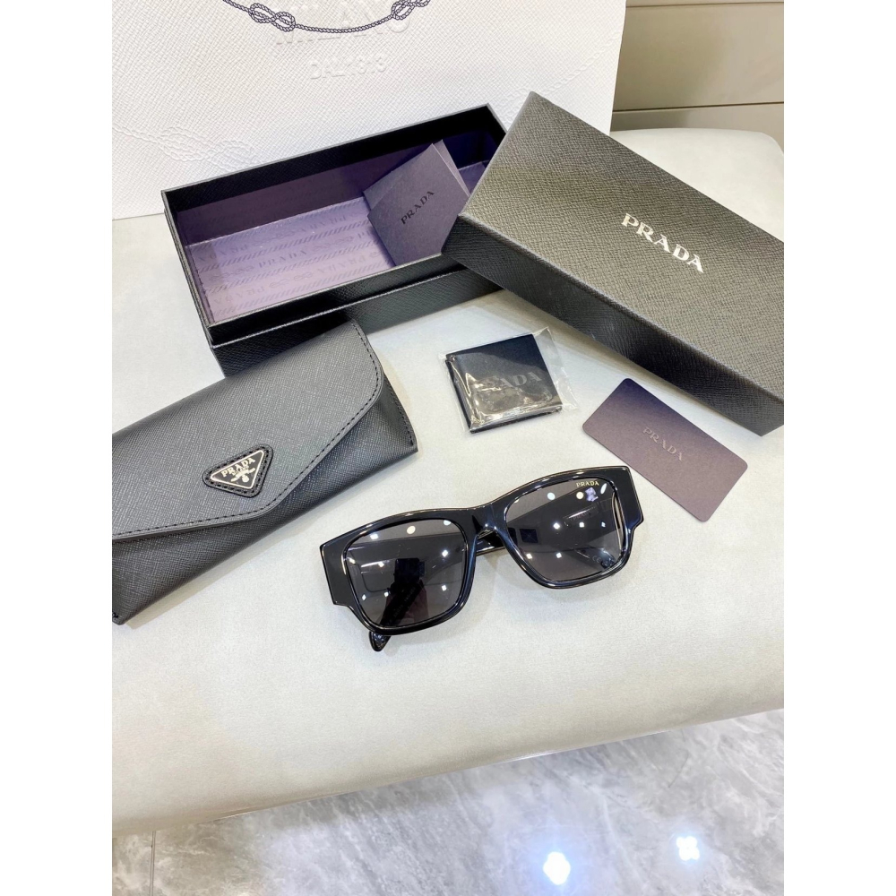 PRADA 新款簡約方框太陽眼鏡 男女同款墨鏡 明星同款太陽眼鏡-細節圖2