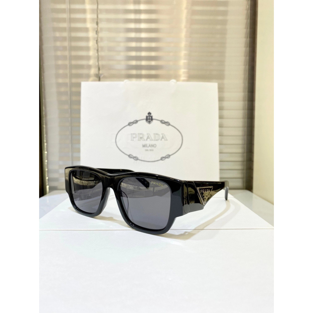 PRADA 新款簡約方框太陽眼鏡 男女同款墨鏡 明星同款太陽眼鏡-細節圖3