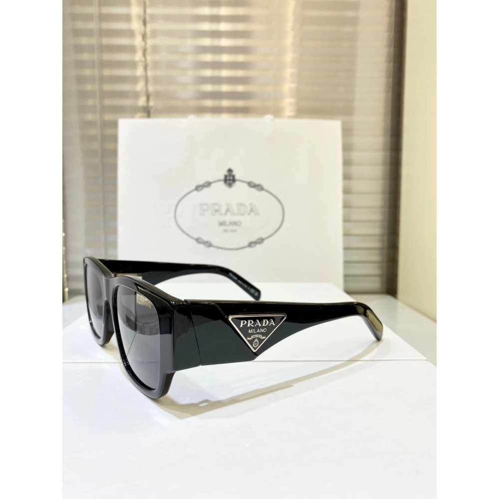 PRADA 新款簡約方框太陽眼鏡 男女同款墨鏡 明星同款太陽眼鏡-細節圖4