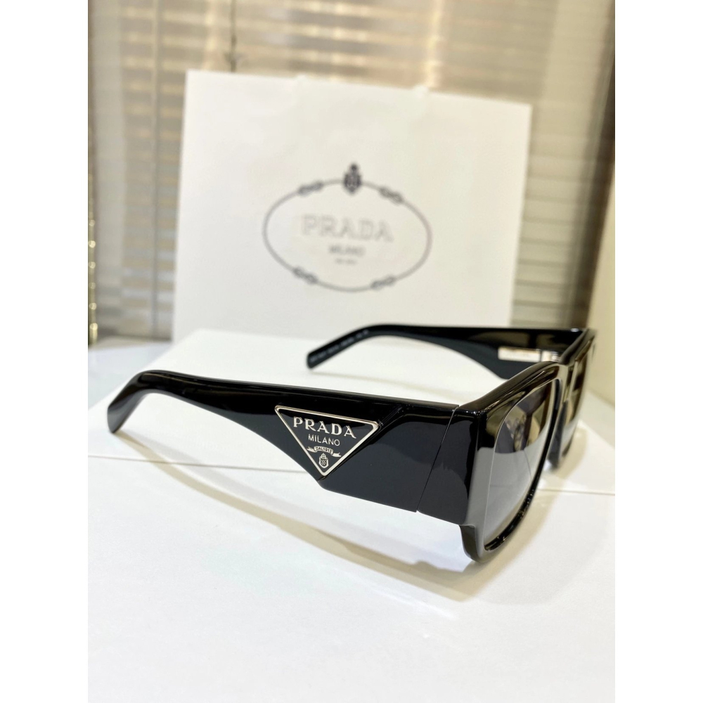 PRADA 新款簡約方框太陽眼鏡 男女同款墨鏡 明星同款太陽眼鏡-細節圖5
