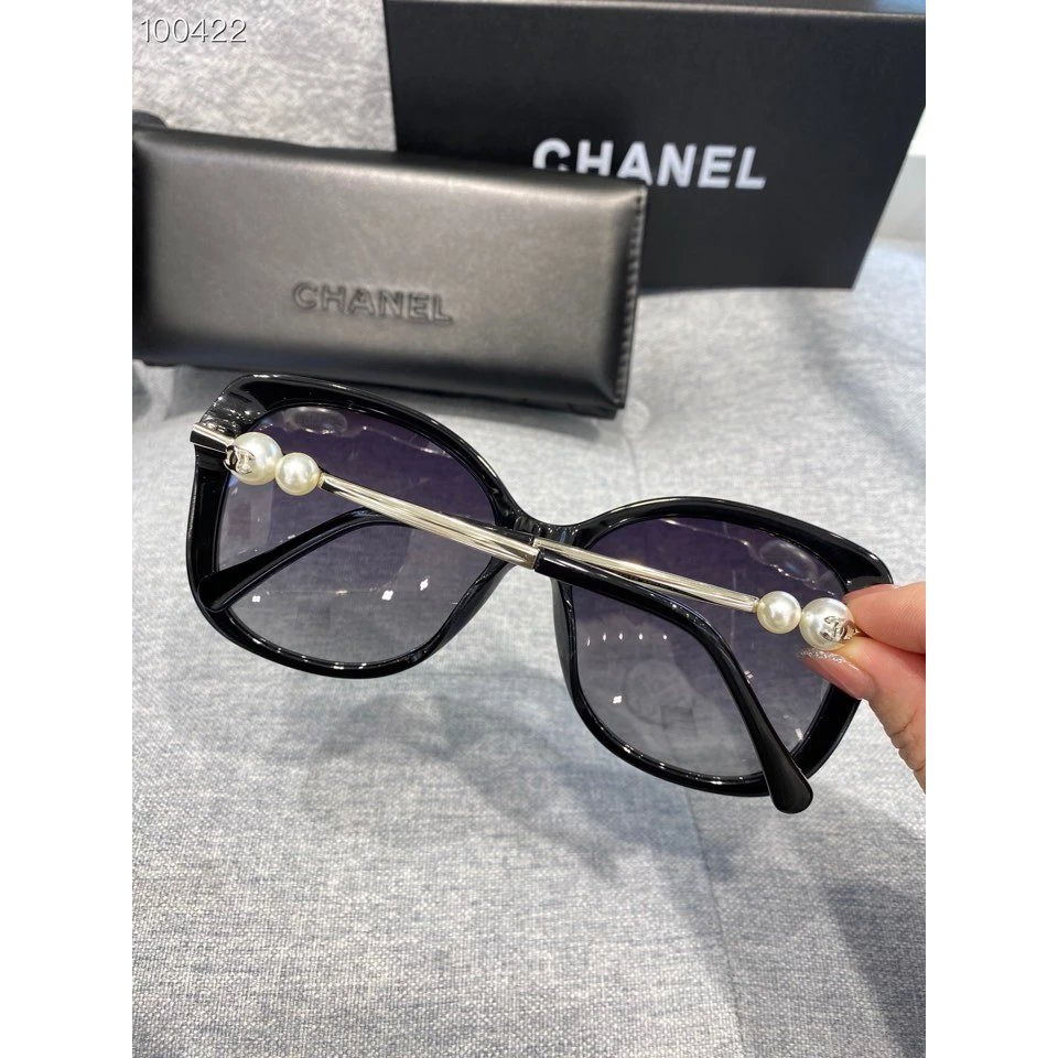 CHANEL經典珍珠裝飾太陽眼鏡 男女明星同款墨鏡 大框好遮陽 顯臉小 配戴舒適-細節圖5