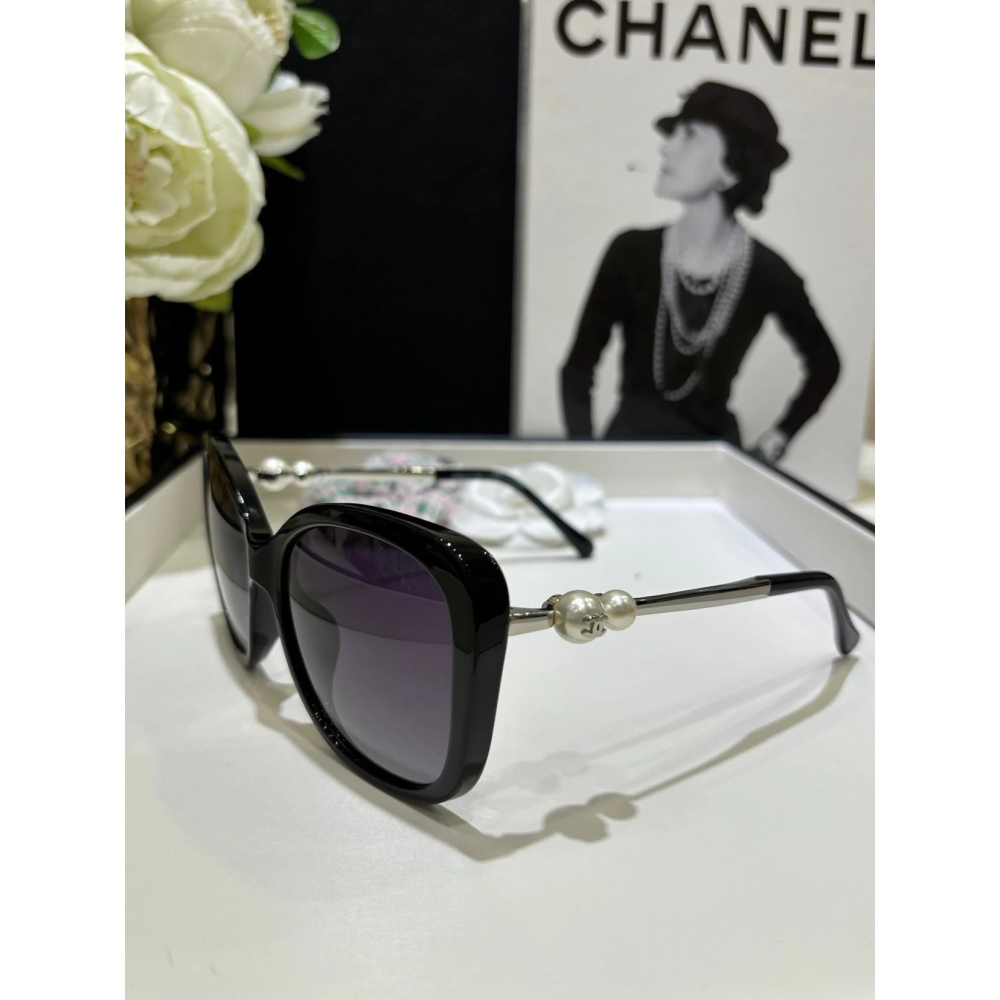 CHANEL經典珍珠裝飾太陽眼鏡 男女明星同款墨鏡 大框好遮陽 顯臉小 配戴舒適-細節圖9