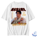 港風復古T恤“妳在教我做事啊”惡搞印花上衣 重案組之虎短袖男 ins夏季寬鬆短袖-規格圖10