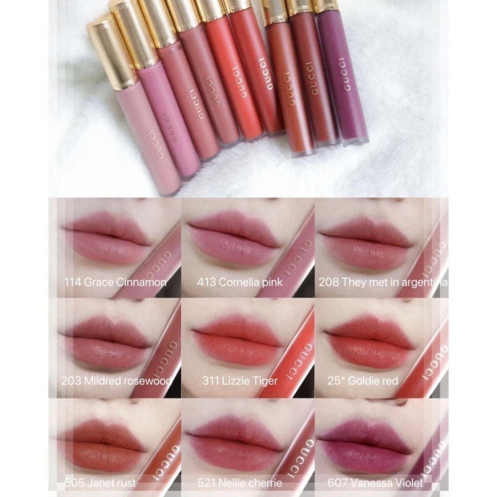 CHACHA | 出清 Gucci 古馳 全新 傾色雲霧唇釉 6.5ml 不沾杯 不黏口罩 #情傾阿根廷 #復古珍妮特-細節圖5