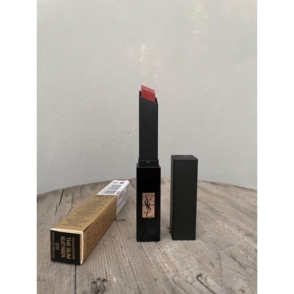 CHACHA | Ysl 奢華緞面絨霧唇膏 #小黑條 #302 #煙管小黑條 禁忌栗紅 #314#315 #317-細節圖2