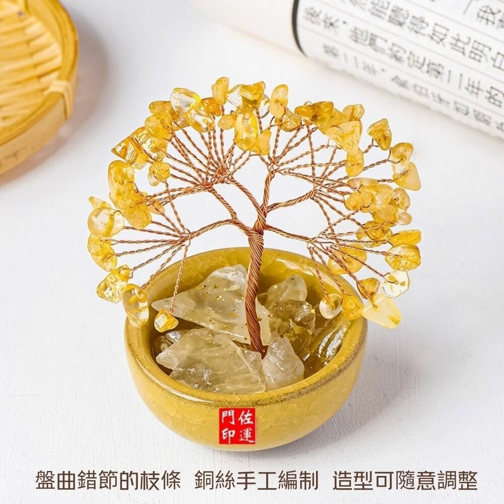 佐運門 專業開光 天然水晶碎石發財樹 家居擺飾 桌面招財擺飾 辦公擺飾 擺件 裝飾品 能量水晶 水晶樹 發財樹 迷你造型-細節圖6