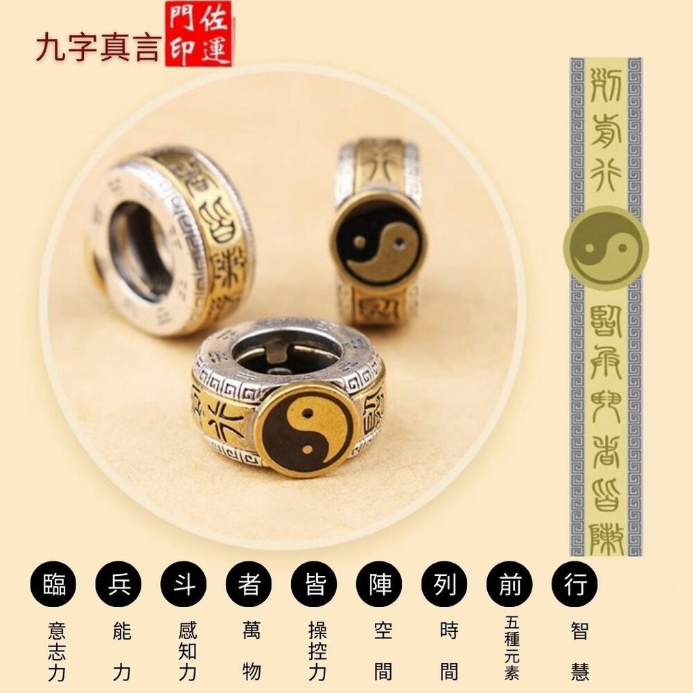 佐運門 專業開光 太極八卦九字真言 轉運珠 DIY吊墜 飾品 串珠 配飾 手鍊串珠 項鍊串珠 配件飾品 道家用品 平安-細節圖4