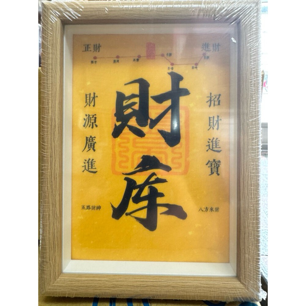 佐運門 專業開門 黃財神 開財補庫 相框擺件 畫框 八方來財 財庫 元寶 喬遷送禮 招財擺件 擺飾 聚財補庫用品 開財符-規格圖11