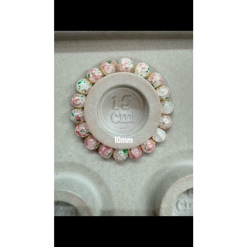 佐運門 專業開光 新中式粉色櫻花串珠 冰裂爆珠手串 琉璃手串 手串女 轉運珠手串 琉璃飾品 手鍊 手串 森林系 彈力繩設-細節圖11