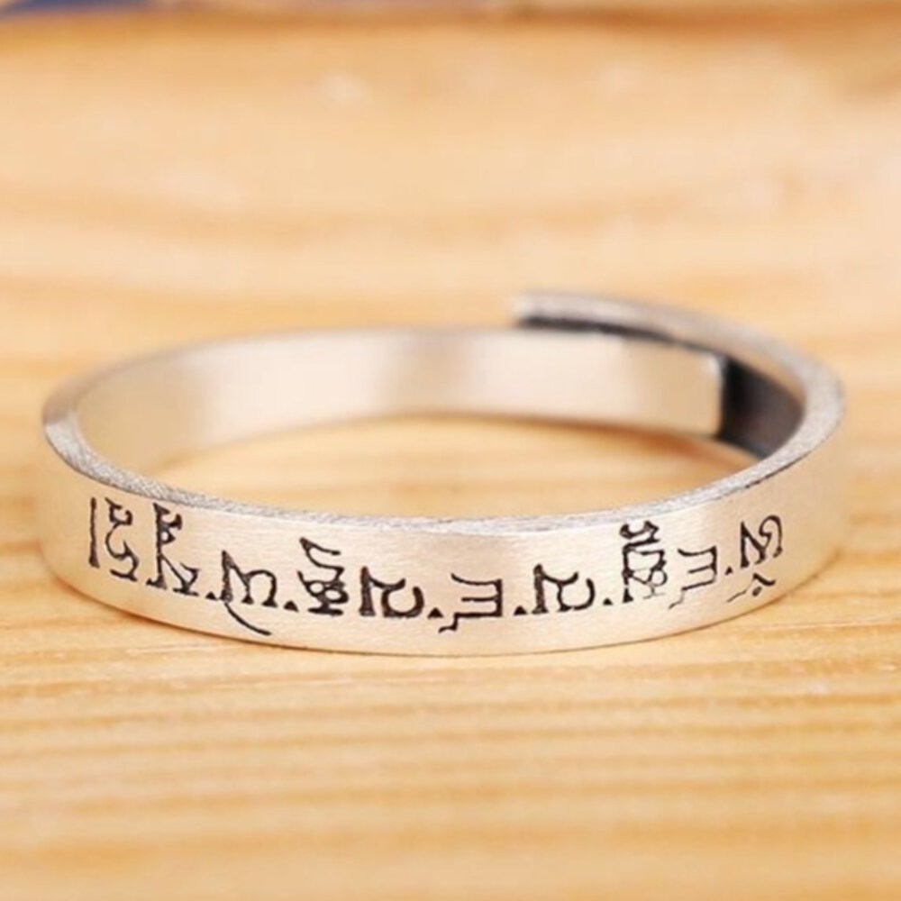 佐運門 法戒 防小人 日本戒指御守 偏財戒指 開光戒指 佛教戒指 黃財神心咒戒指 開光 戒指 戒指 招財尾戒 開光戒-規格圖11