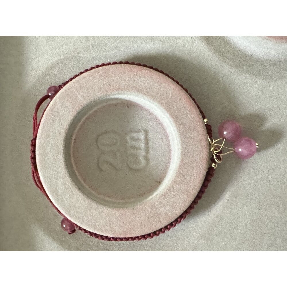 佐運門 專業開光 無限招財草莓晶櫻桃 編繩手鍊 水晶手鍊 招桃花 紅繩 編織手環 轉運手繩 月老手繩 手環編織 開運手繩-細節圖10