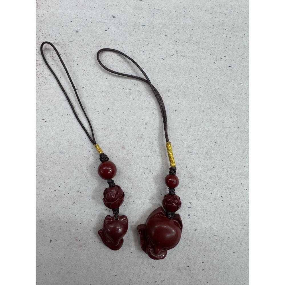 佐運門 招桃花愛萌狐硃砂掛件 守愛萌狐硃砂掛件 狐狸項鍊 硃砂狐狸 萌狐硃砂 狐狸吊飾 狐狸吊墜 硃砂鑰匙圈 萌狐-細節圖10