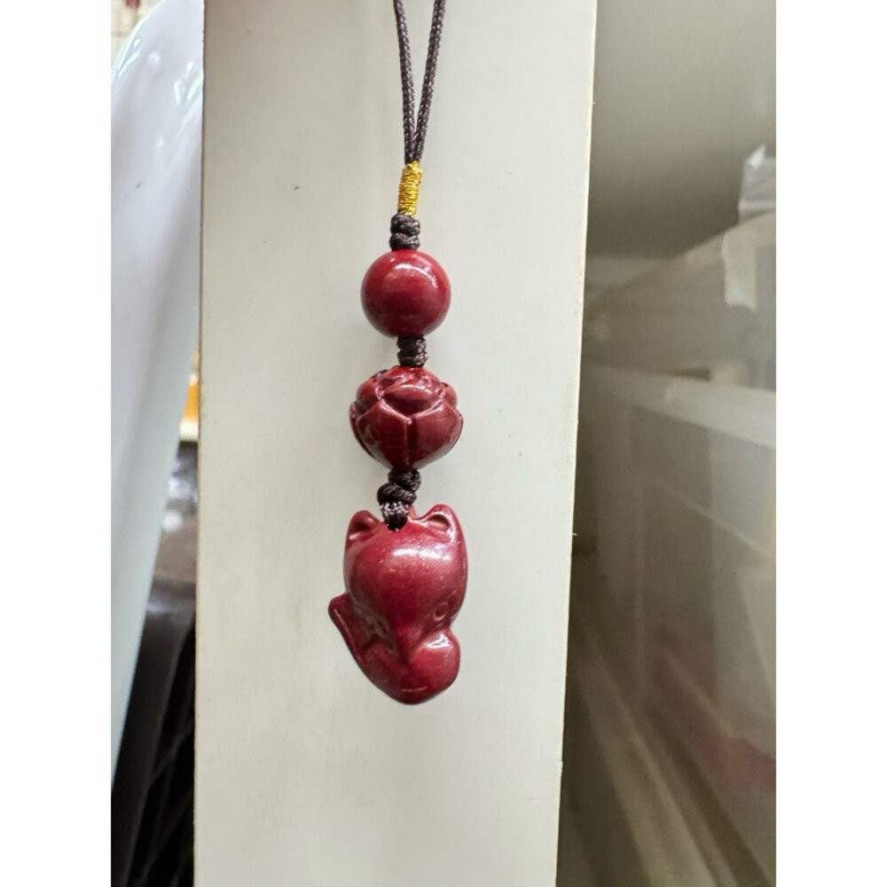 佐運門 招桃花愛萌狐硃砂掛件 守愛萌狐硃砂掛件 狐狸項鍊 硃砂狐狸 萌狐硃砂 狐狸吊飾 狐狸吊墜 硃砂鑰匙圈 萌狐-規格圖11