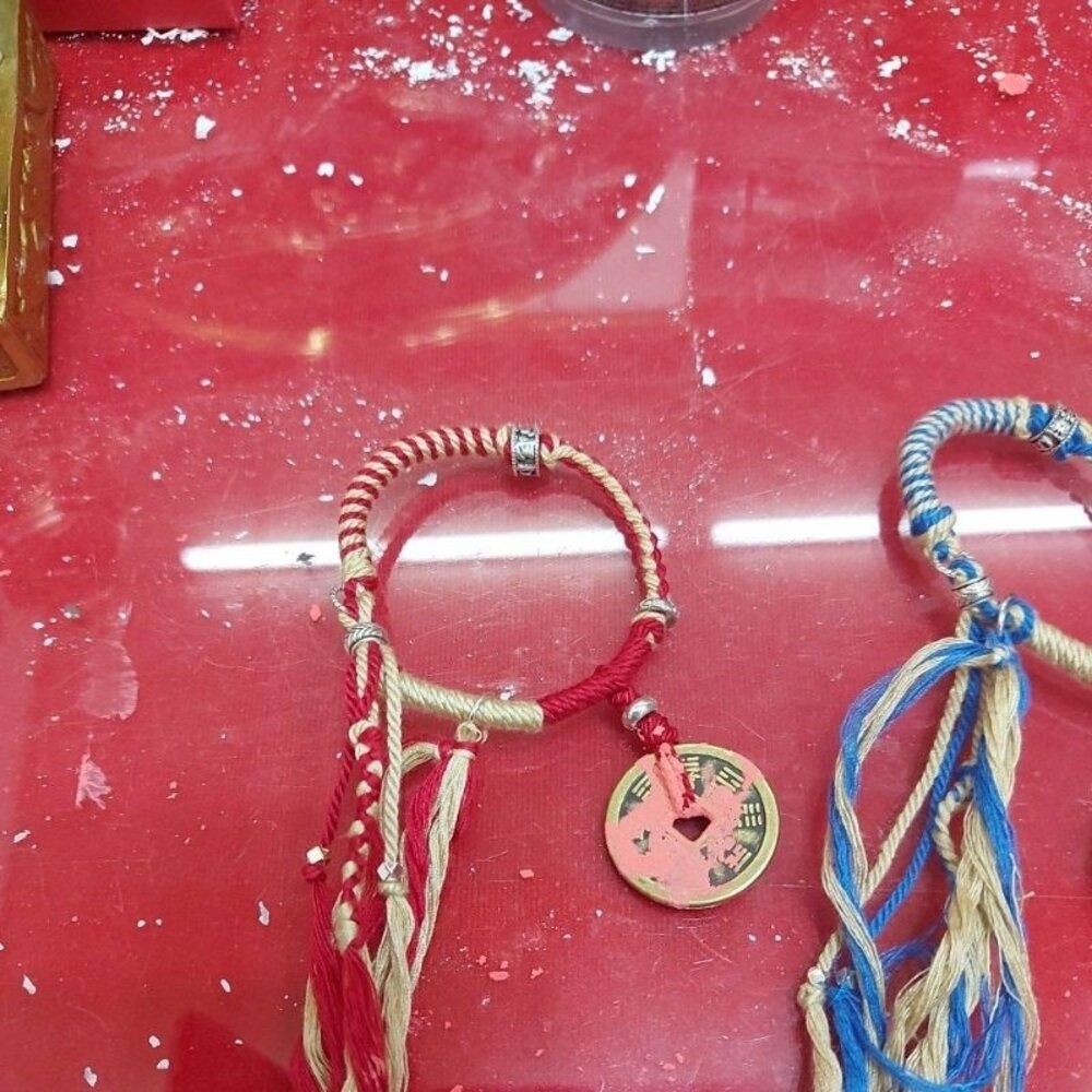 山鬼花錢 (紅) 護身手鍊  開運手鍊