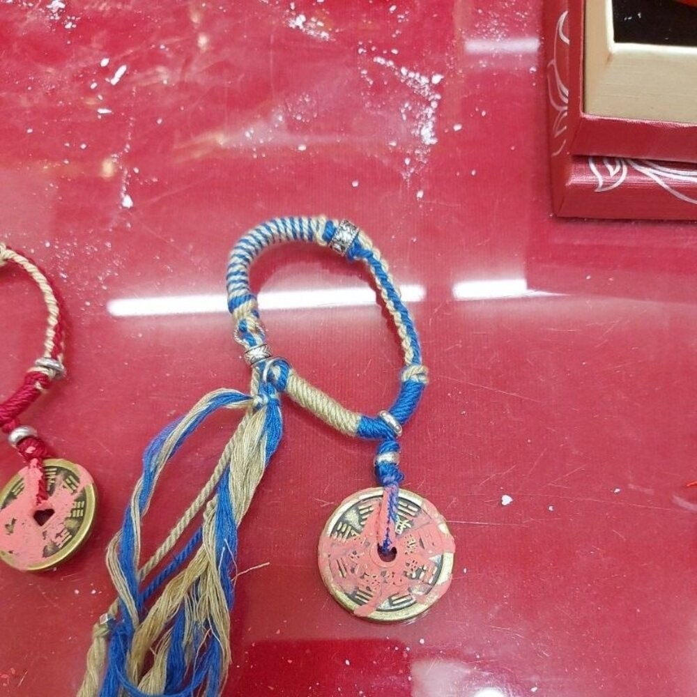 山鬼花錢 (藍) 護身手鍊  開運手鍊