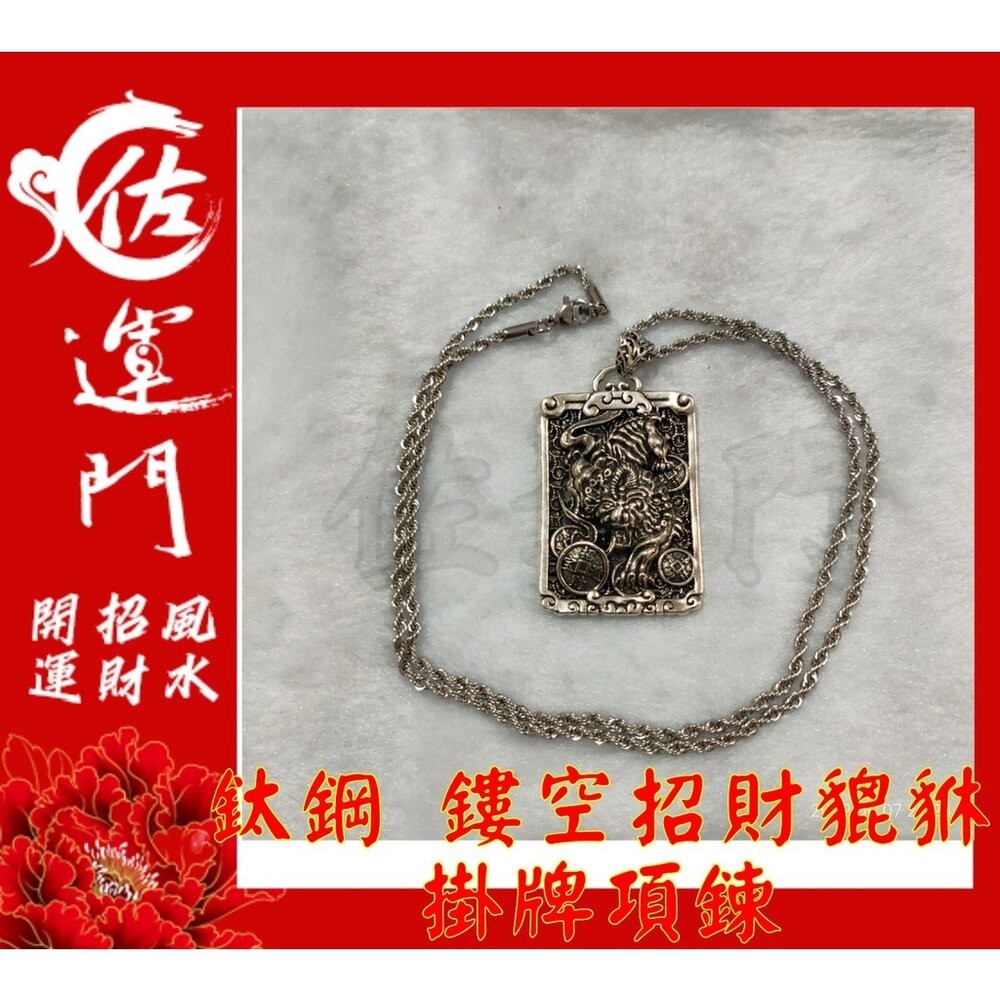 【佐運門風水商城】現貨 開光 鈦鋼 銀 鏤空招財貔貅 吊墜 項鍊 招財 貔貅項鍊 避邪 吊飾 銀項鍊 鈦鋼項鍊-細節圖9