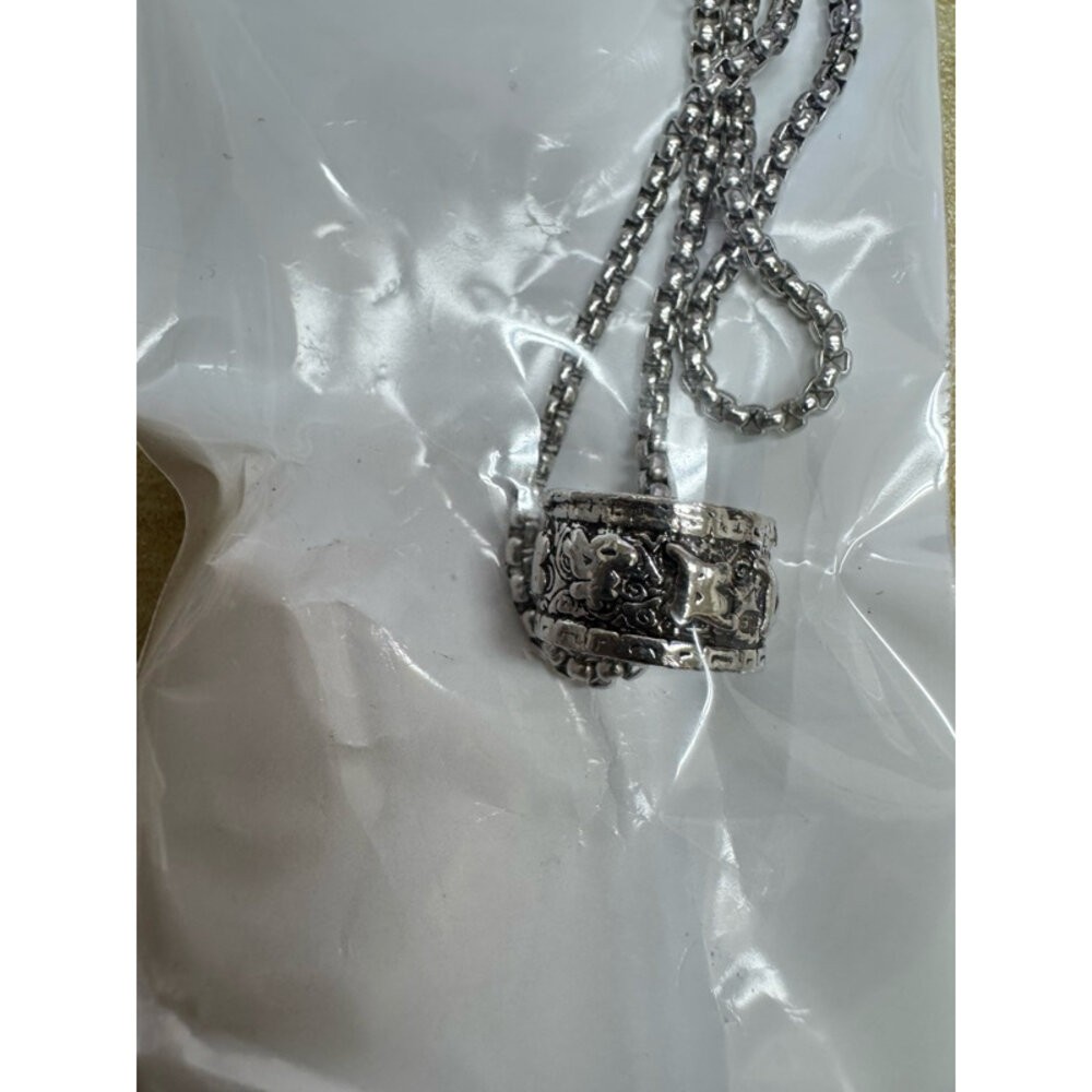 六字真言項鍊 (不可轉動)