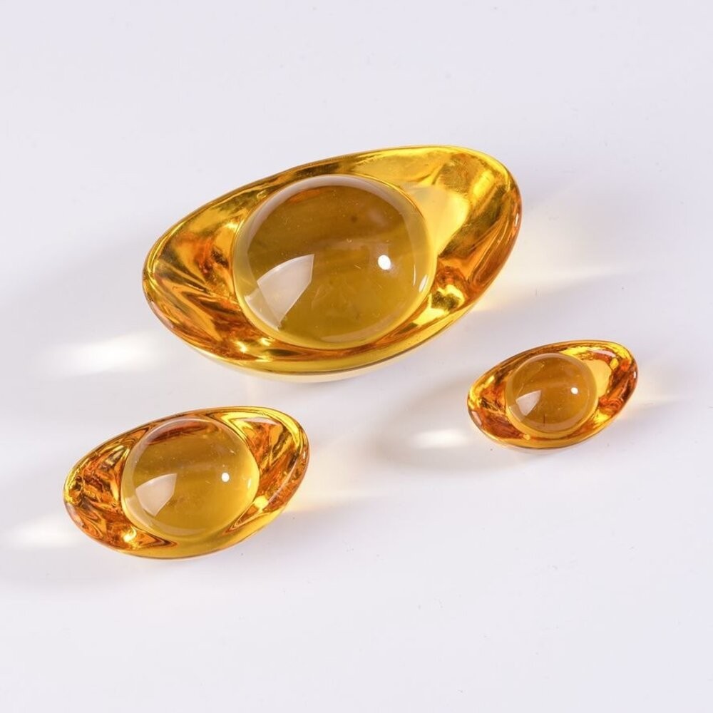 佐運門 小元寶 琉璃元寶 元寶 元寶掛飾 大元寶 元寶塔香 水晶元寶擺飾 金元寶球 串珠元寶 聚寶盆內容物 開運金元寶-規格圖6