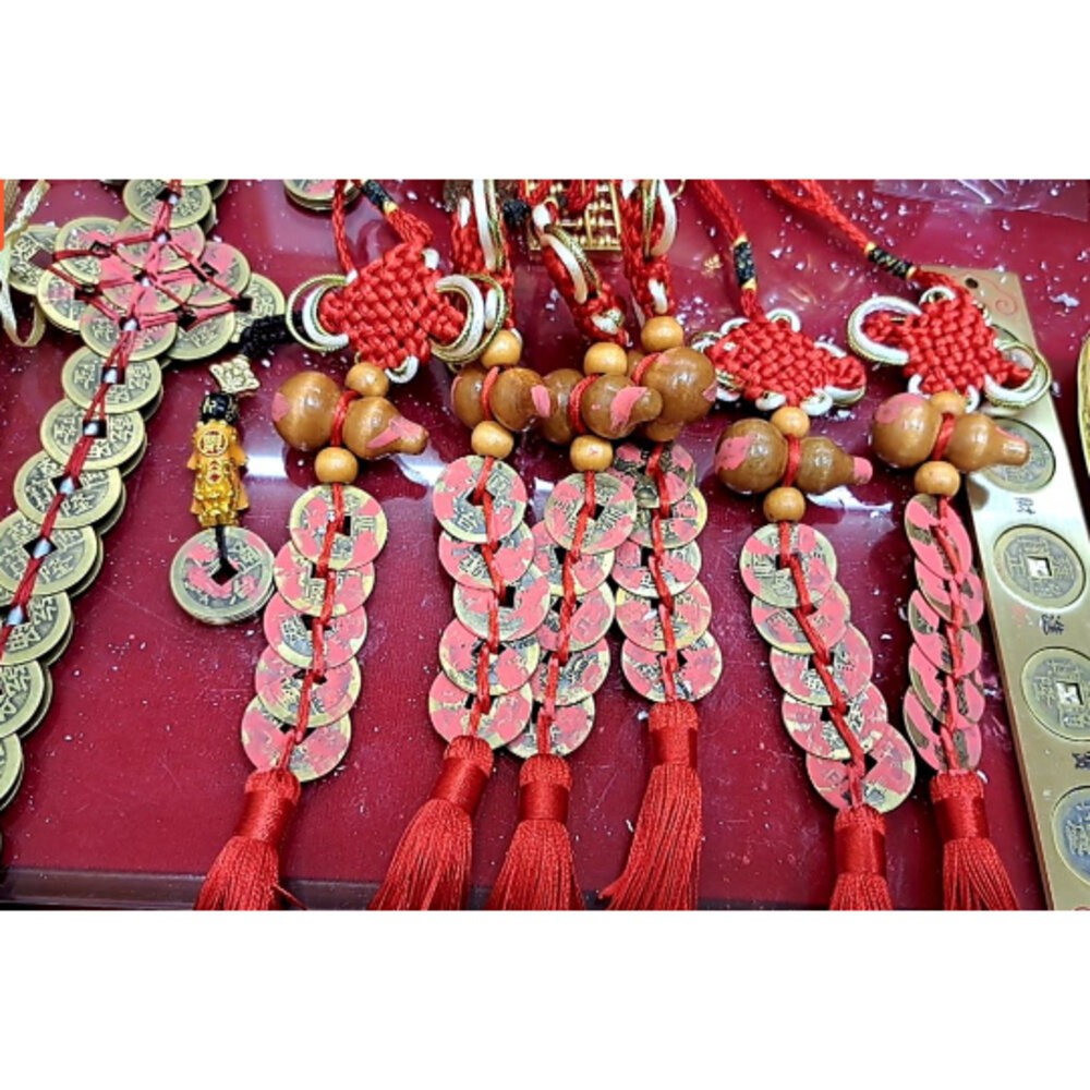 佐運門 中國結 五帝錢 葫蘆 葫蘆五帝錢 風水葫蘆五帝錢 開光五帝錢 古錢 避邪擋煞 招桃花 元寶 木葫蘆 五帝錢吊飾-細節圖2