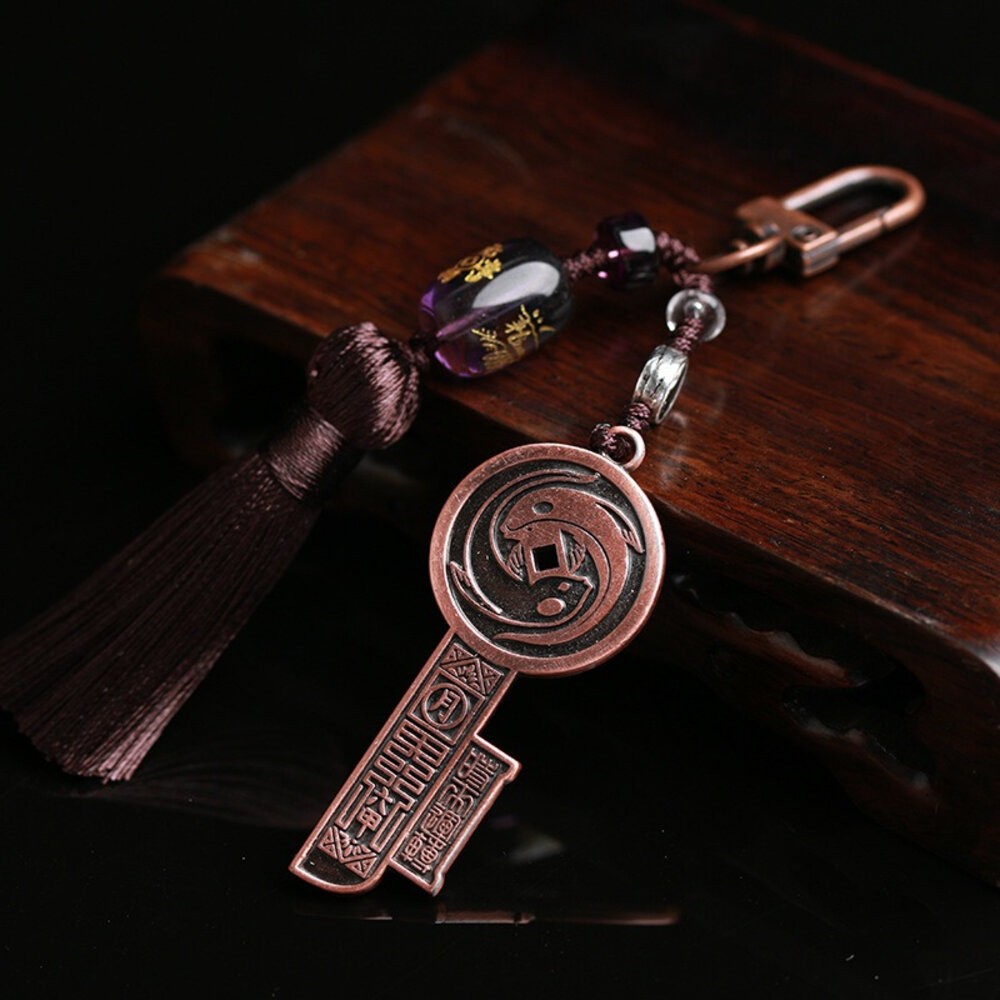 佐運門 開光 開庫鑰匙  時來運轉 鑰匙圈環 鑰匙環 鑰匙圈扣環 鑰匙圈鑰匙圈 轉運 財運 招財 鑰匙扣 招財鑰匙圈-細節圖3