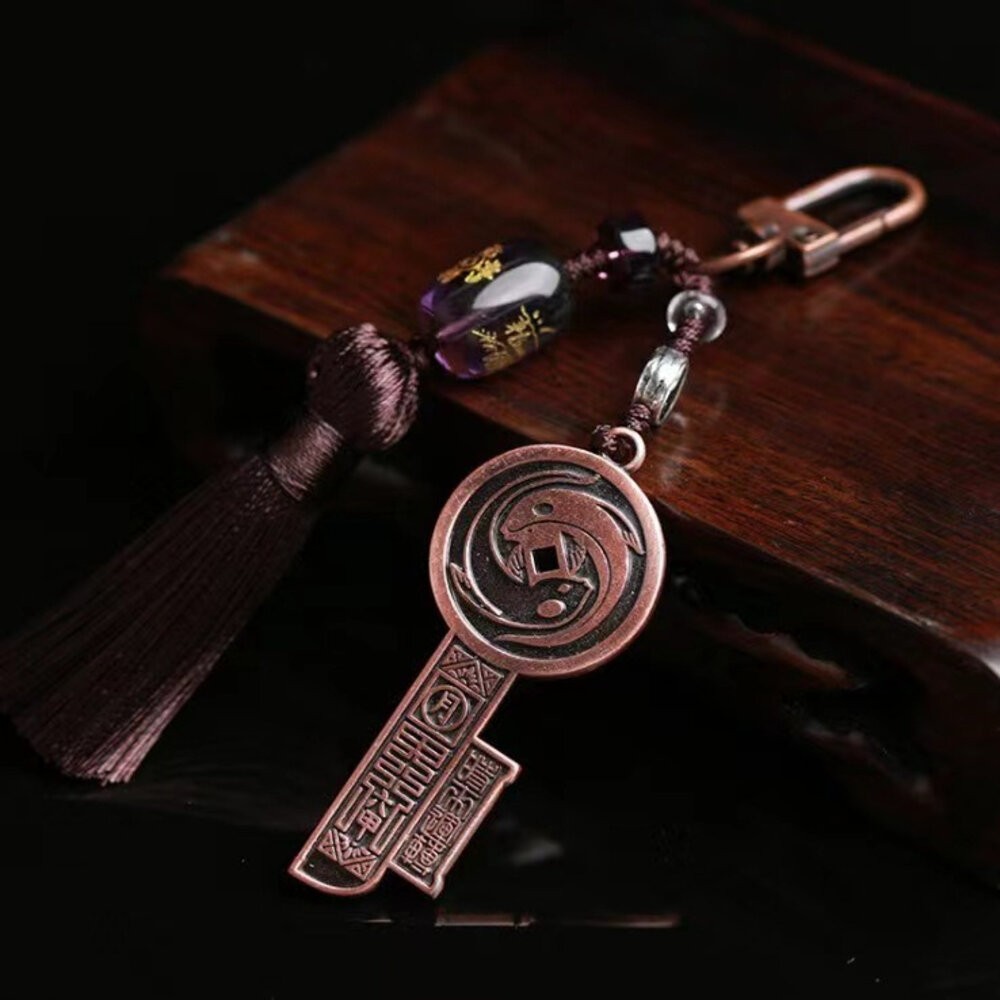 佐運門 開光 開庫鑰匙  時來運轉 鑰匙圈環 鑰匙環 鑰匙圈扣環 鑰匙圈鑰匙圈 轉運 財運 招財 鑰匙扣 招財鑰匙圈-細節圖7