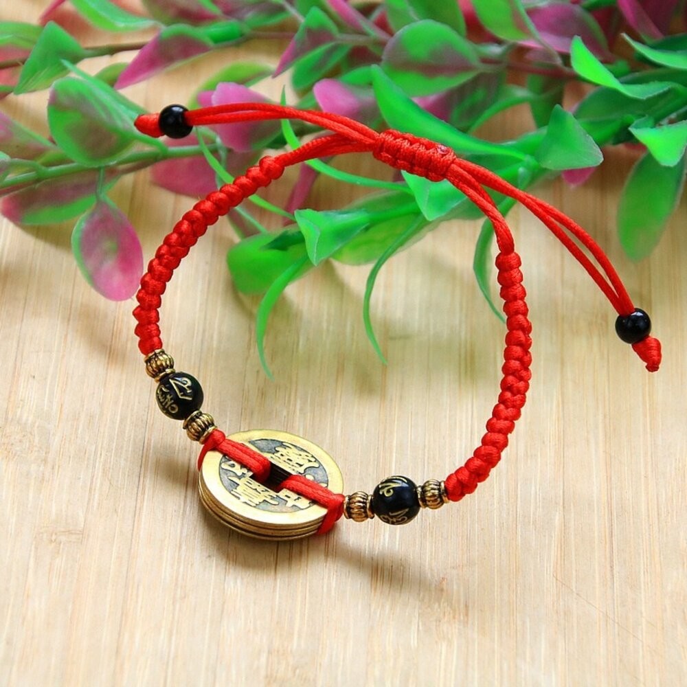 佐運門 五色線手鍊 五帝手鍊 五帝銅 五帝錢 五帝錢手環 五帝錢手鍊 五帝錢手繩 五帝錢手鏈 五帝錢雍正手練 純銅五帝錢-細節圖2