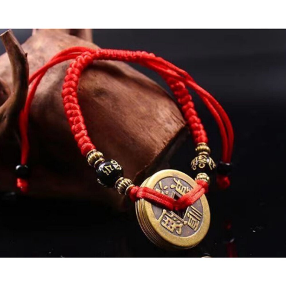 佐運門 五色線手鍊 五帝手鍊 五帝銅 五帝錢 五帝錢手環 五帝錢手鍊 五帝錢手繩 五帝錢手鏈 五帝錢雍正手練 純銅五帝錢-細節圖4