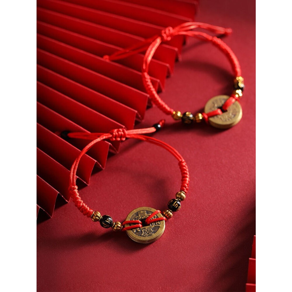 佐運門 五色線手鍊 五帝手鍊 五帝銅 五帝錢 五帝錢手環 五帝錢手鍊 五帝錢手繩 五帝錢手鏈 五帝錢雍正手練 純銅五帝錢-細節圖7