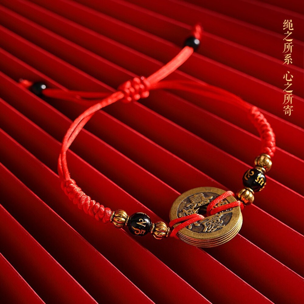 佐運門 五色線手鍊 五帝手鍊 五帝銅 五帝錢 五帝錢手環 五帝錢手鍊 五帝錢手繩 五帝錢手鏈 五帝錢雍正手練 純銅五帝錢-細節圖9