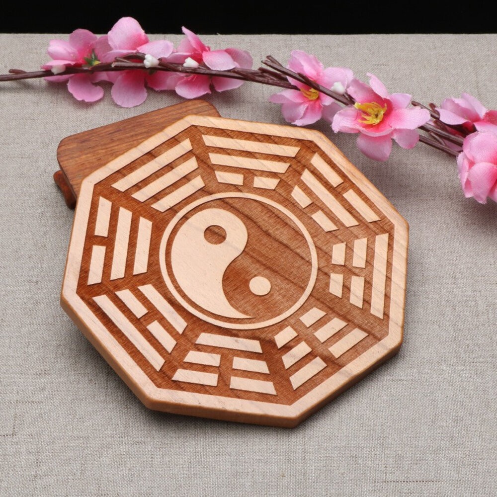 佐運門 開光 桃木 八卦掛飾 桃木八卦 八卦吊飾 陰陽八卦鏡 風水化煞 辟邪鎮宅 隔開 壇上敕令後開光硃砂壓鎮宅符符膽-細節圖7