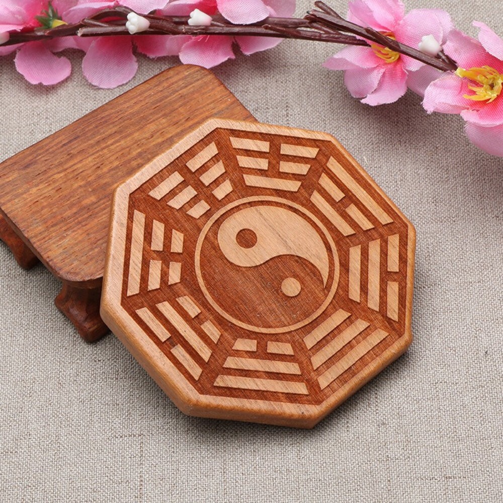 佐運門 開光 桃木 八卦掛飾 桃木八卦 八卦吊飾 陰陽八卦鏡 風水化煞 辟邪鎮宅 隔開 壇上敕令後開光硃砂壓鎮宅符符膽-細節圖8