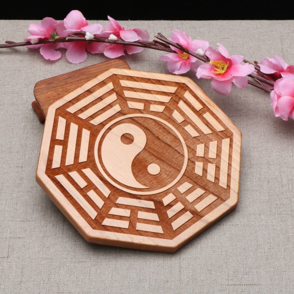 佐運門 開光 桃木 八卦掛飾 桃木八卦 八卦吊飾 陰陽八卦鏡 風水化煞 辟邪鎮宅 隔開 壇上敕令後開光硃砂壓鎮宅符符膽-細節圖10