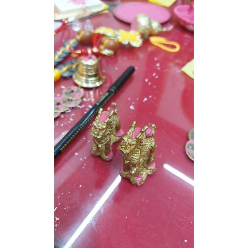 佐運門   麒麟踩八卦 黃銅麒麟 金蟾蜍 麒麟 麒麟擺件 銅麒麟 金蟾蜍 玉麒麟 騏麟 送子麒麟 麒麟踩八卦開光 銅麒麟-細節圖6