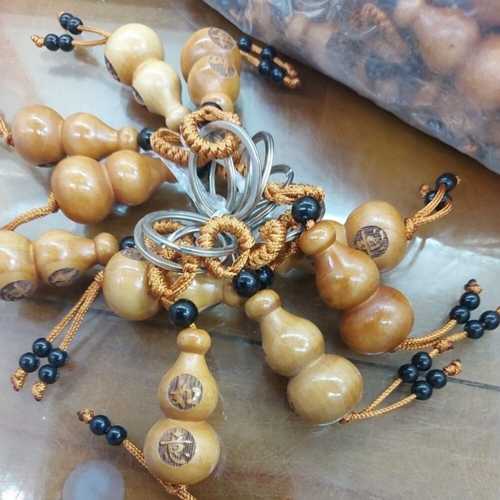 佐運門 葫蘆吊飾 小葫蘆 桃木飾品 木雕葫蘆 葫蘆鑰匙圈 桃木鑰匙圈 葫蘆  葫蘆項鍊開光 桃木葫蘆 桃木掛飾 木葫蘆-規格圖11
