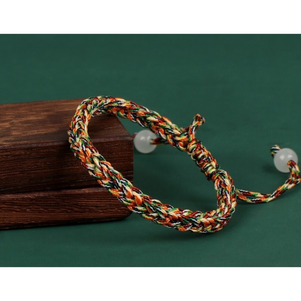 佐運門 五色手環 五色線 五色線手環 五色線手鍊 五色繩 手環 手環編織 平安手鍊 金剛結手鍊 辟邪手鍊 紅線 五色手鍊-細節圖7