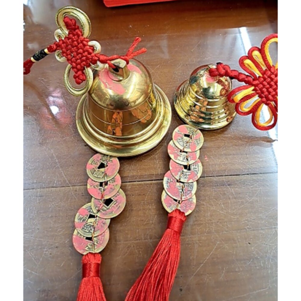 佐運門 風水 五帝錢 銅鈴 銅鈴五帝錢掛件 風水擺件 吊飾 門鈴鐺 鈴鐺吊飾 銅鐘 招財吊飾 銅鈴鐺 鎮宅 銅風鈴 擋煞-細節圖6