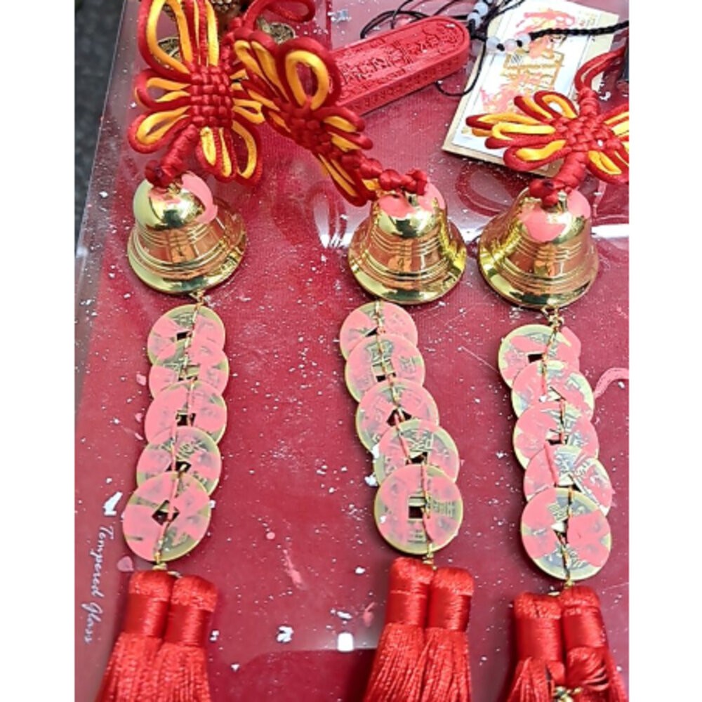 佐運門 風水 五帝錢 銅鈴 銅鈴五帝錢掛件 風水擺件 吊飾 門鈴鐺 鈴鐺吊飾 銅鐘 招財吊飾 銅鈴鐺 鎮宅 銅風鈴 擋煞-細節圖7