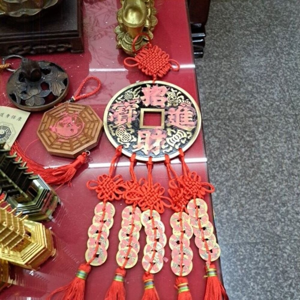 佐運門 專業開光 中國結銅錢大號掛件 鎮宅之寶 招財進寶 銅錢 五帝錢吊飾 鎮宅 避邪擋煞 招財 辦公室擺件 居家擺飾-規格圖11