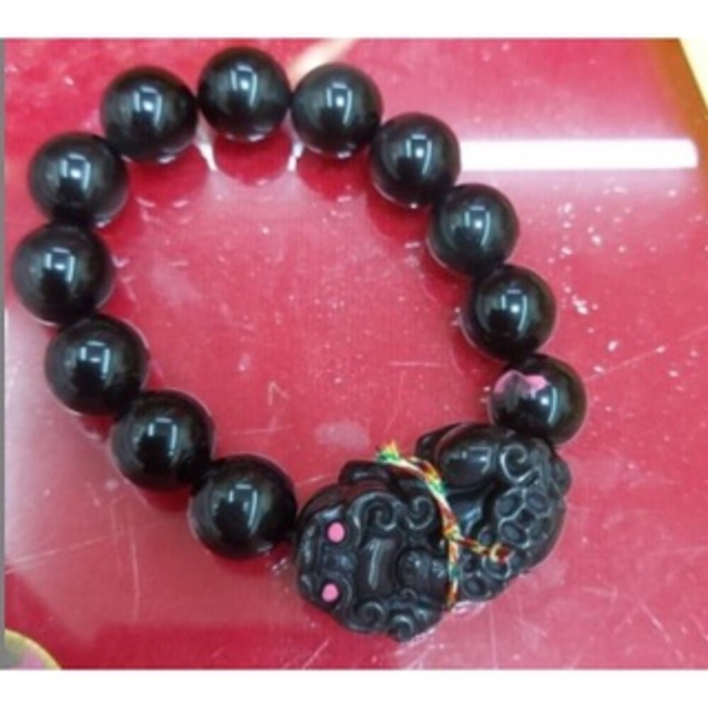 佐運門 開光 黑曜石 招財 貔貅手鍊 避邪手鍊 轉運 貔貅水晶手鍊 水晶手環 水晶原石 水晶礦石 水晶飾品 避邪 手珠-細節圖6
