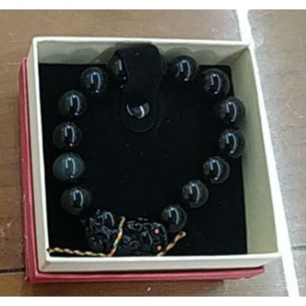 佐運門 開光 黑曜石 招財 貔貅手鍊 避邪手鍊 轉運 貔貅水晶手鍊 水晶手環 水晶原石 水晶礦石 水晶飾品 避邪 手珠-規格圖7