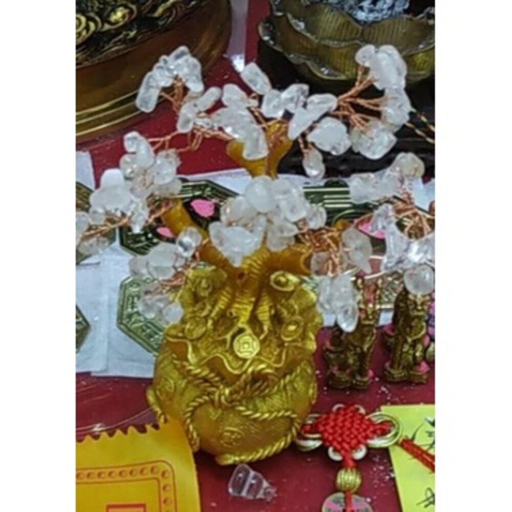 佐運門 水晶招財樹 水晶洞 水晶發財樹 水晶樹 招財樹 發財樹 招財水晶 水晶擺飾 聚寶盆 流水招財 財神爺 開運水晶樹-規格圖11